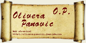 Olivera Panović vizit kartica